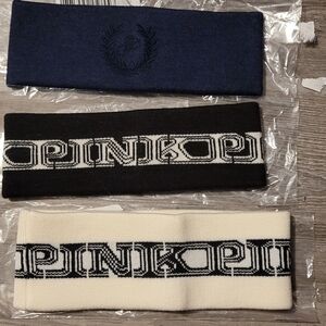 Bundle 3 Pc Pink Headband Set - Black, Off White and Blue,Read Post
